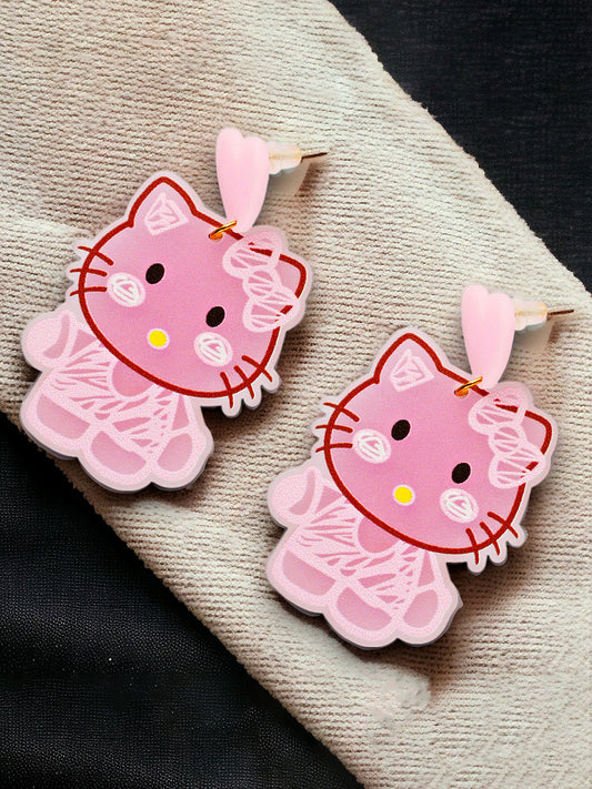 Hello Kitty Cute Dangle Earrings For Girls & Women