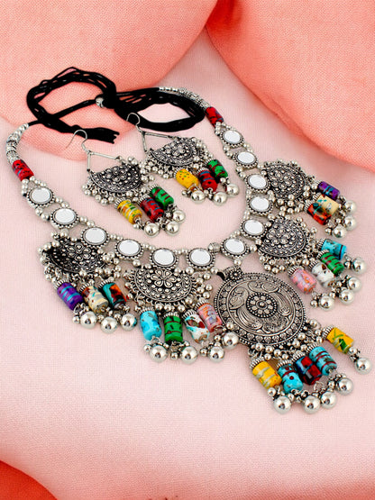 LUCKY JEWELLERY Navratri Garba Jewelry Set for Women & Girls