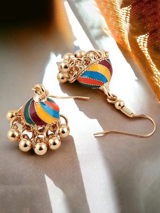 Meenakari Jhumki Earring For Girls & Women