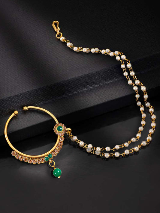 18 K Gold Plated Nath for Girls & Women