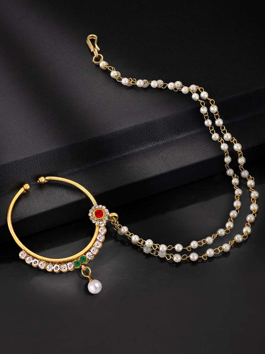 18 K Gold Plated Nath for Girls & Women