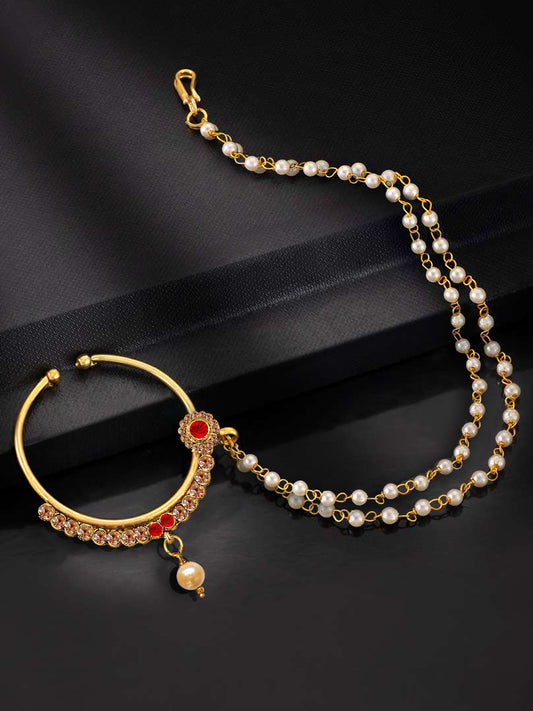 18 K Gold Plated Nath for Girls & Women