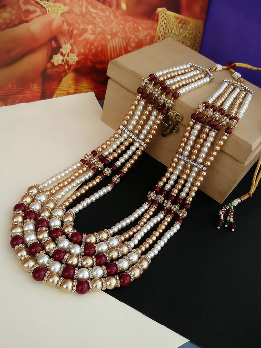 Maharaja Haar Groom Necklace Set for Men