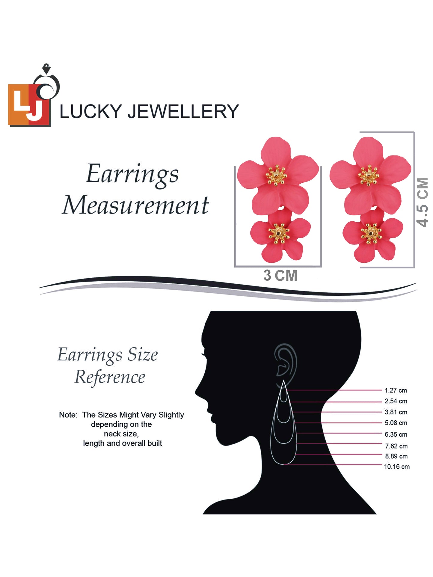 Double Flower Dangle Earrings For Girls & Women