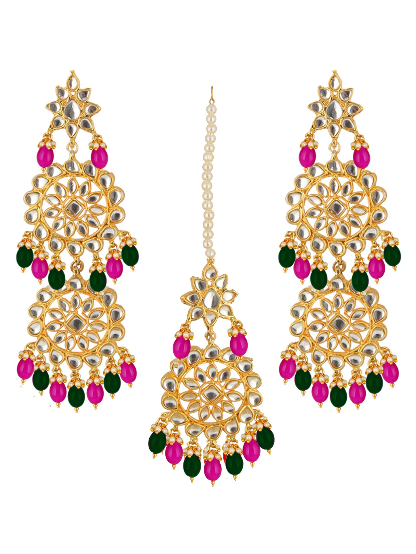 Kundan Choker Bridal Necklace Set For Women & Girls