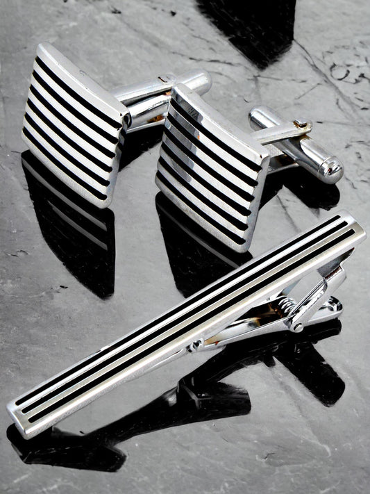 Cufflinks and Tie Pin Combo Gift Set For Men