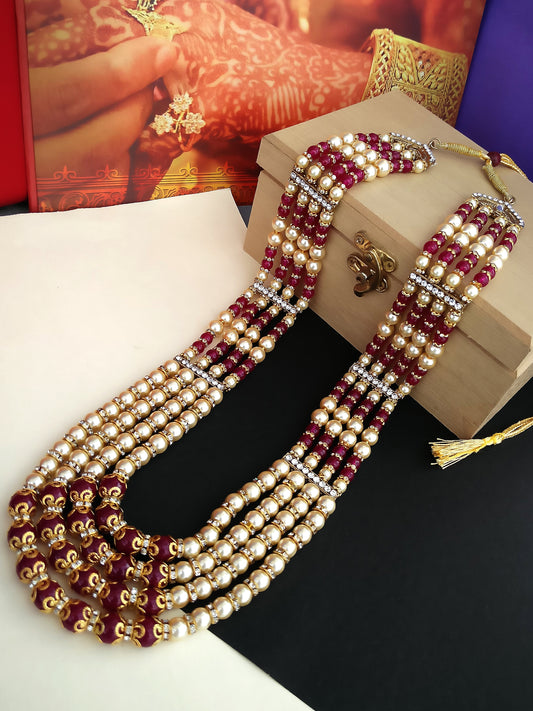 Maharaja Haar Groom Necklace Set for Men