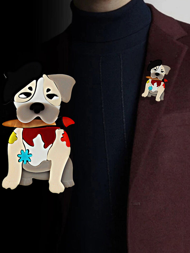 Designer Cute Cartoon Dog Plastic Brooch/Lapel Pin For Unisex