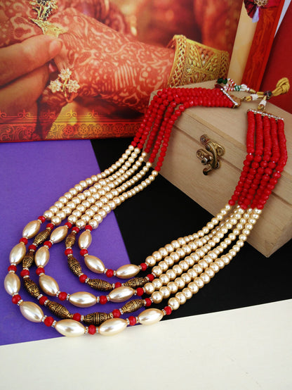 Maharaja Haar Groom Necklace Set for Men