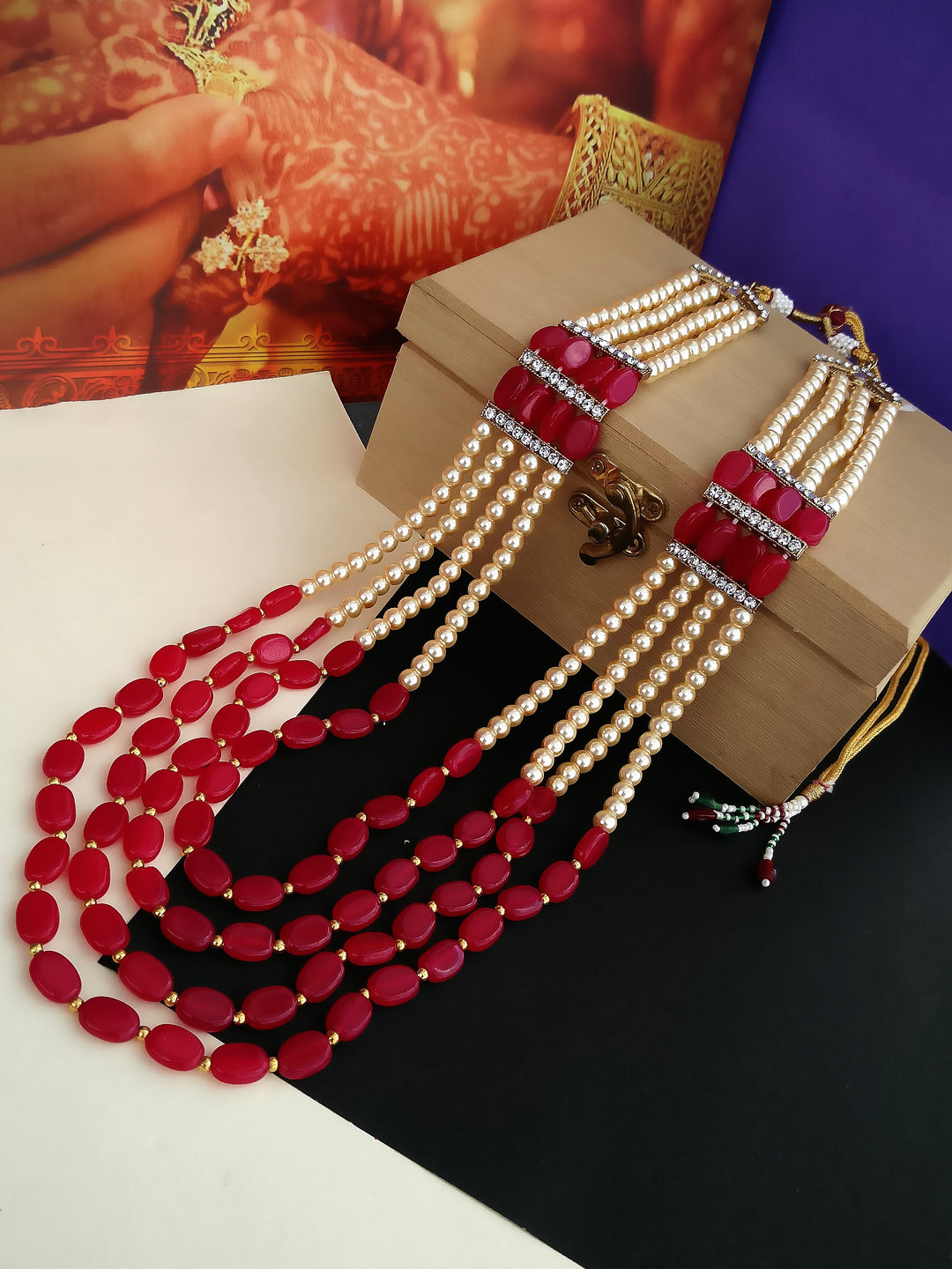 Maharaja Haar Groom Necklace Set for Men