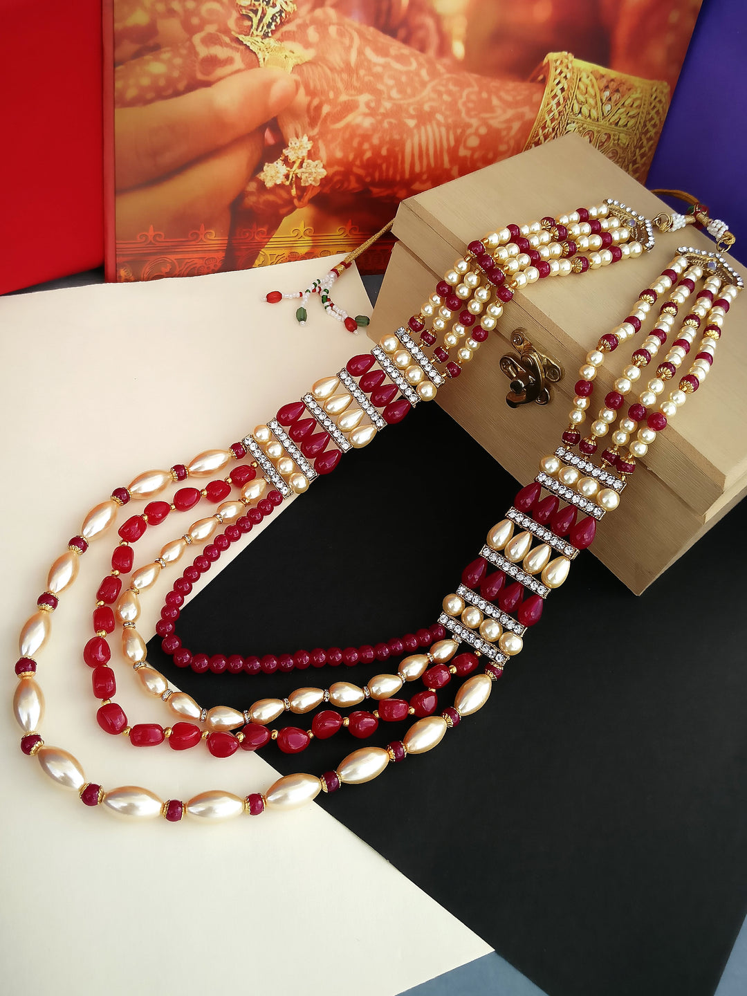 Maharaja Haar Groom Necklace Set for Men