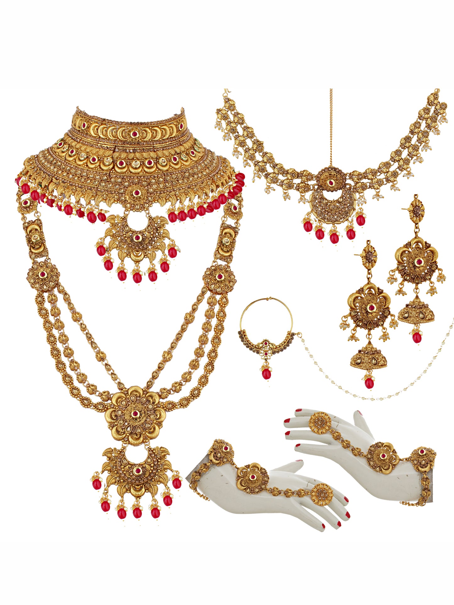 Traditional Stone Bridal Set For Girls & Women