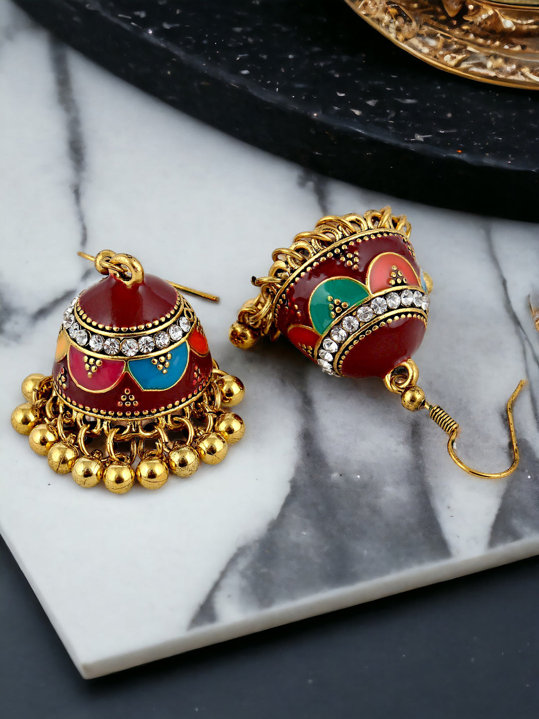 Meenakari Jhumki Earring For Girls & Women