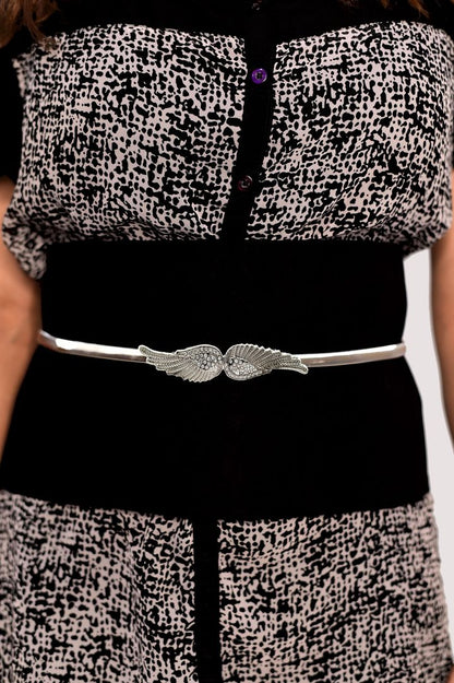 Lucky Jewellery Designer Silver Plated Kamarband White Rhinestone Waist Belt Udyanam Kamar Patta For Girls And Women