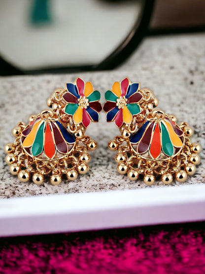 Meenakari Jhumki Earring For Girls & Women