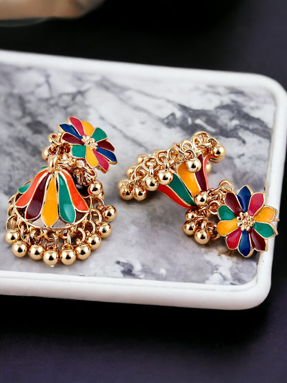 Meenakari Jhumki Earring For Girls & Women