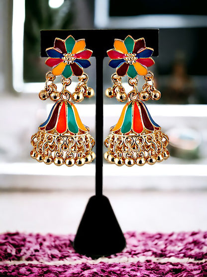 Meenakari Jhumki Earring For Girls & Women