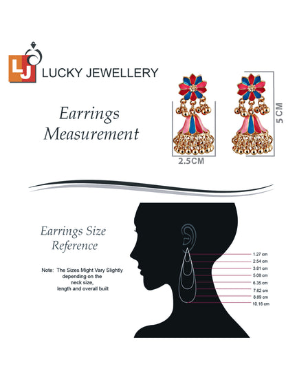 Meenakari Jhumki Earring For Girls & Women