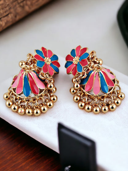 Meenakari Jhumki Earring For Girls & Women