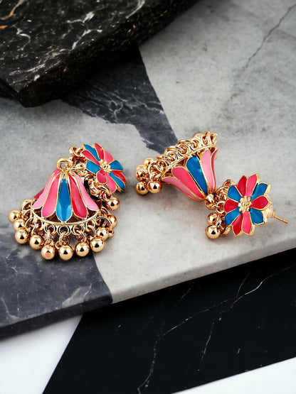 Meenakari Jhumki Earring For Girls & Women