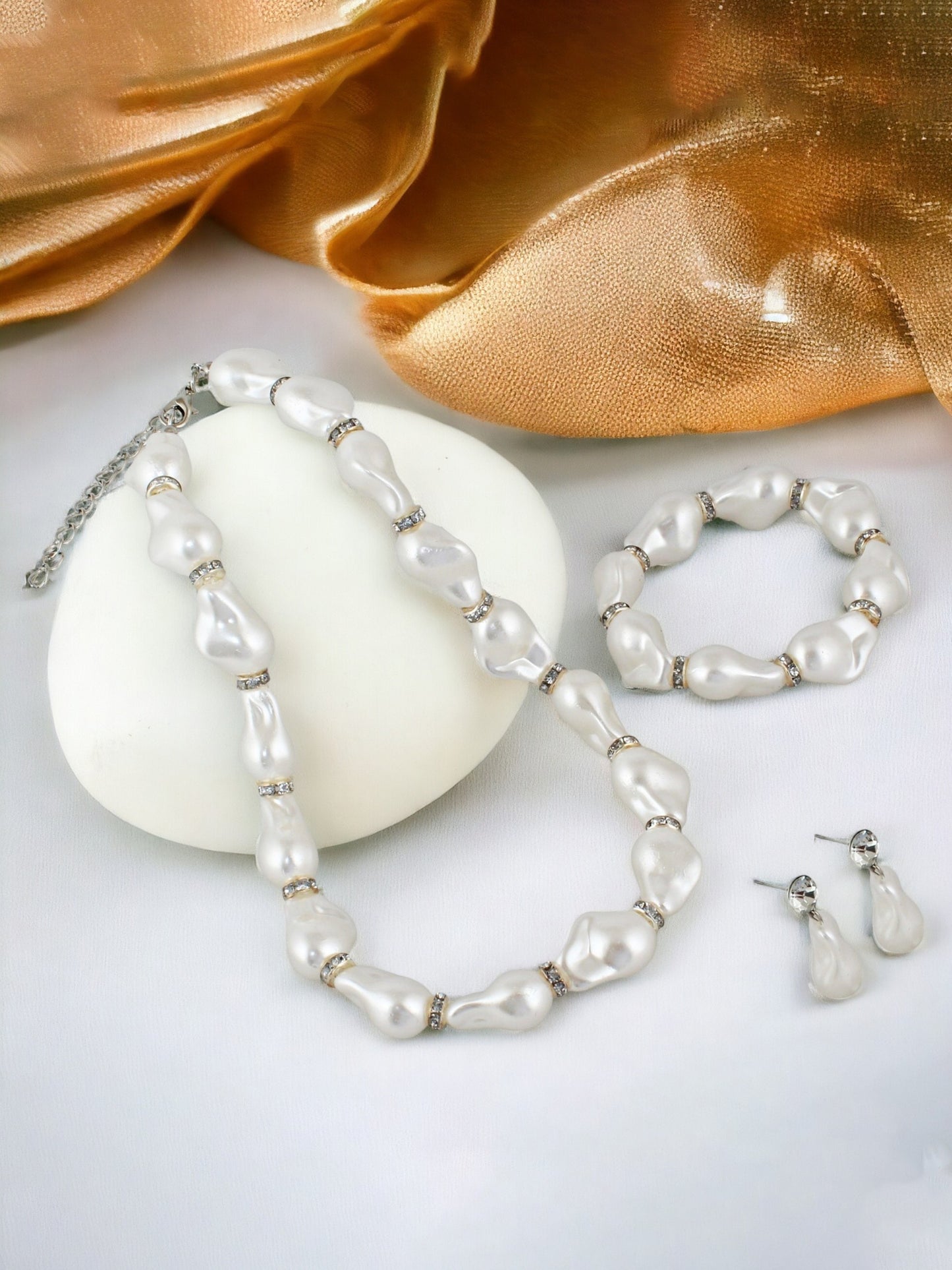 Necklace Set With Bracelet And Earring For Women & Girls