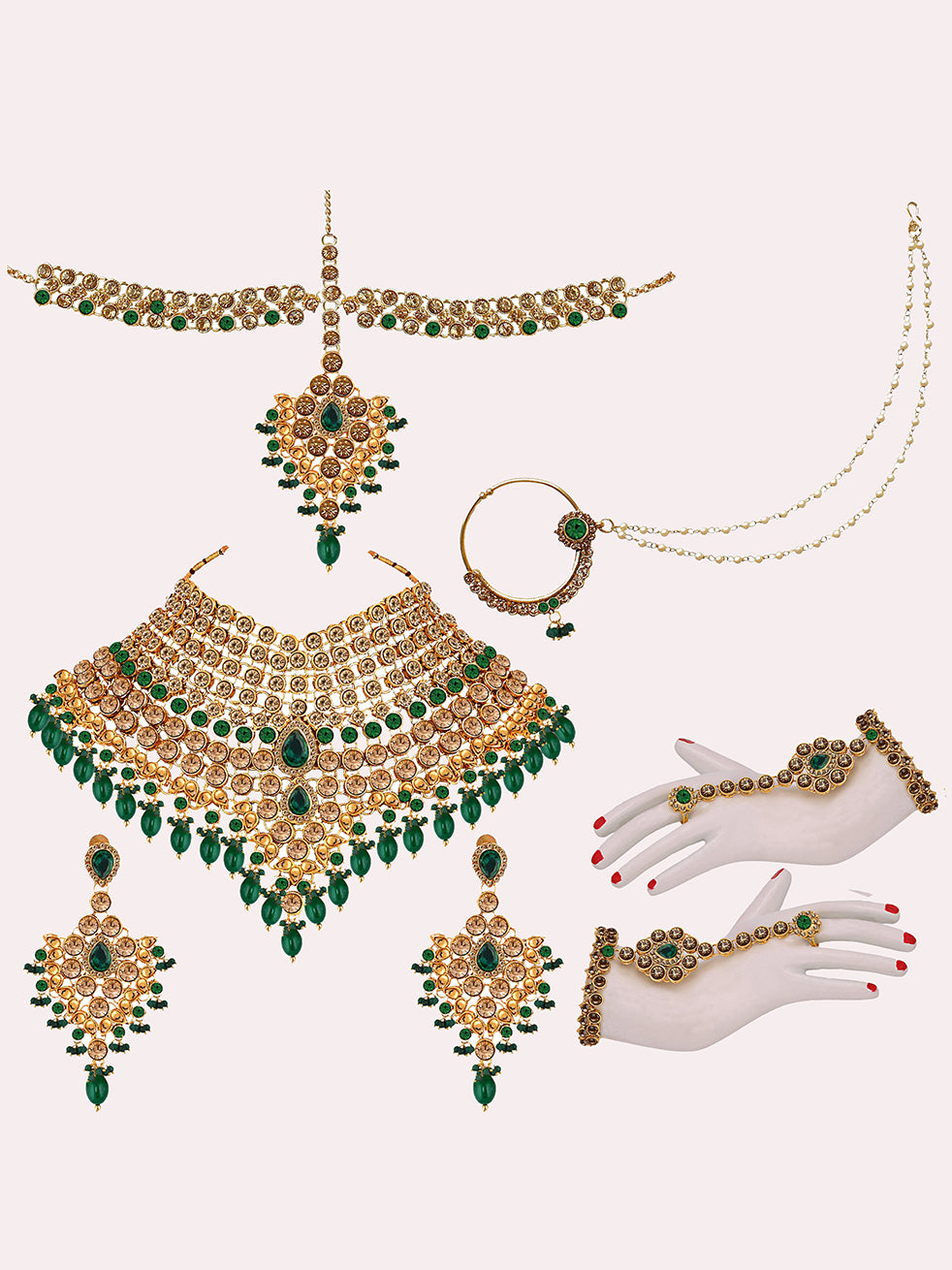 Bridal Set with sheeshpatti for Girls & Women