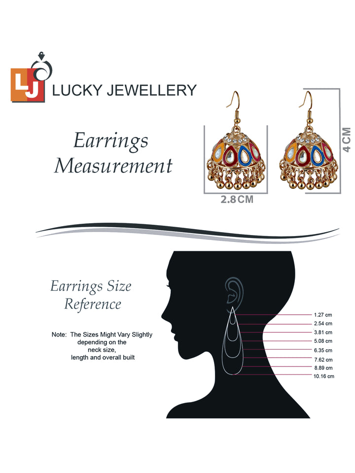 Meenakari Jhumki Earring For Girls & Women