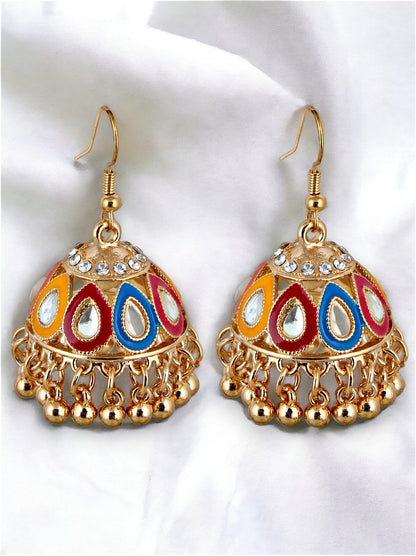 Meenakari Jhumki Earring For Girls & Women