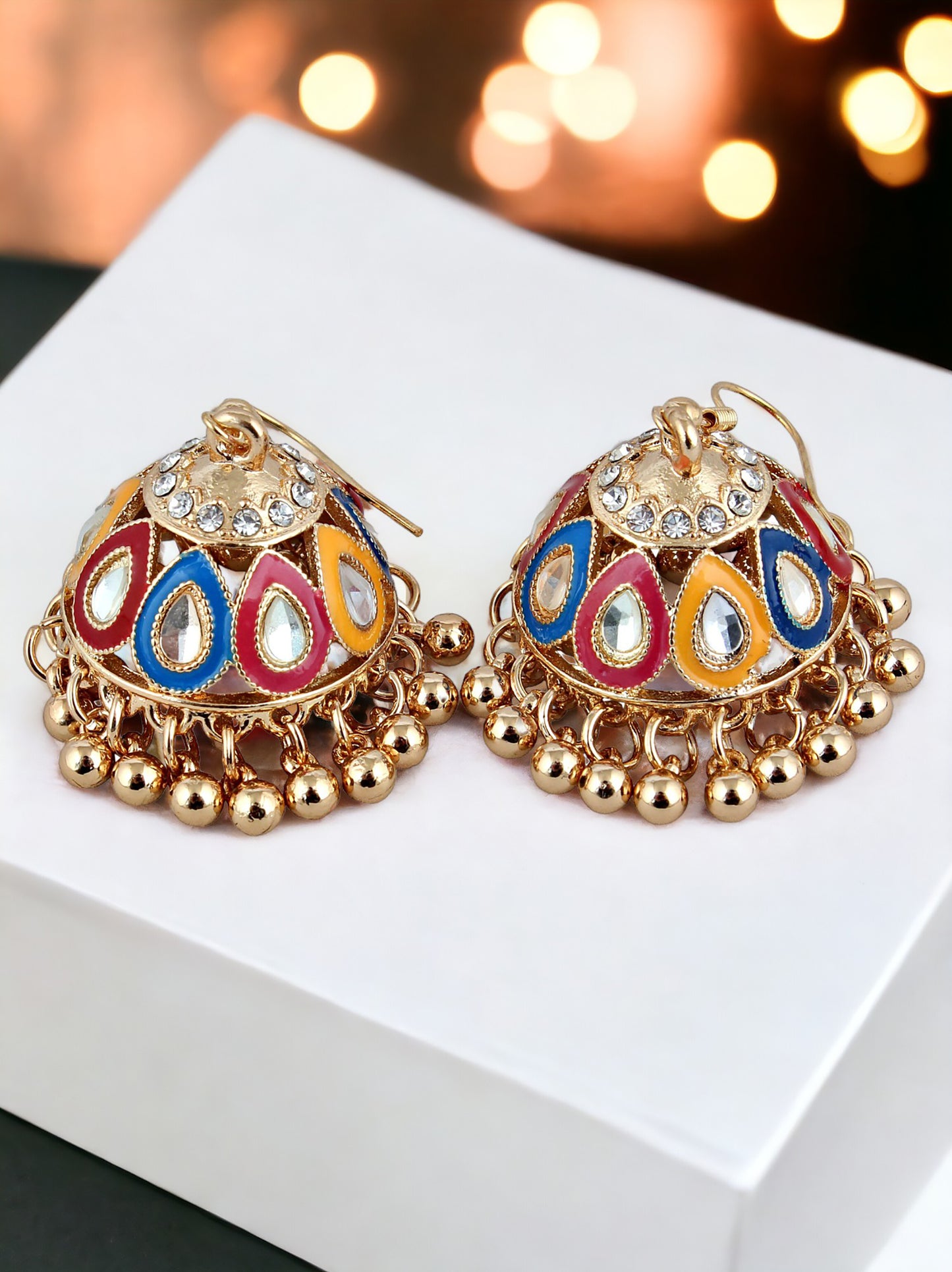 Meenakari Jhumki Earring For Girls & Women