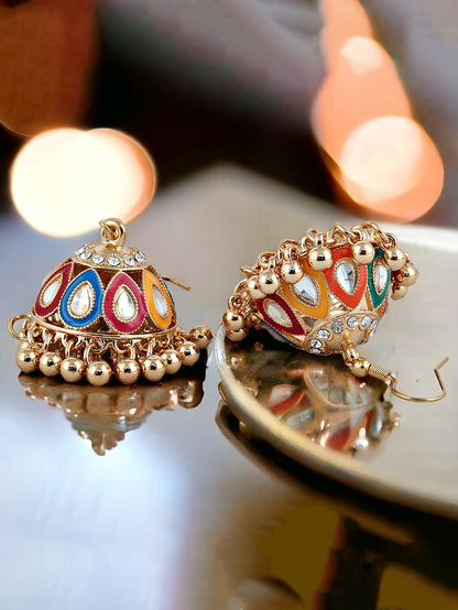 Meenakari Jhumki Earring For Girls & Women