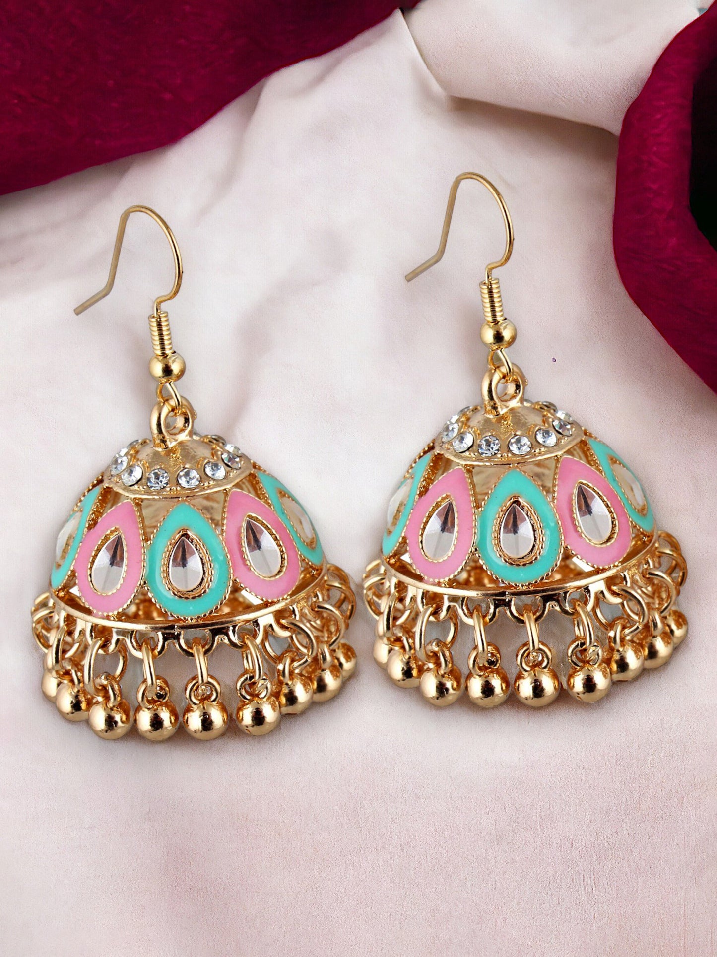 Meenakari Jhumki Earring For Girls & Women