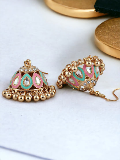 Meenakari Jhumki Earring For Girls & Women