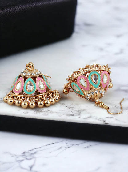 Meenakari Jhumki Earring For Girls & Women