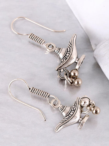 Oxidised Silver Aladdin Chirag Design Earring | Stylish Trendy Earing