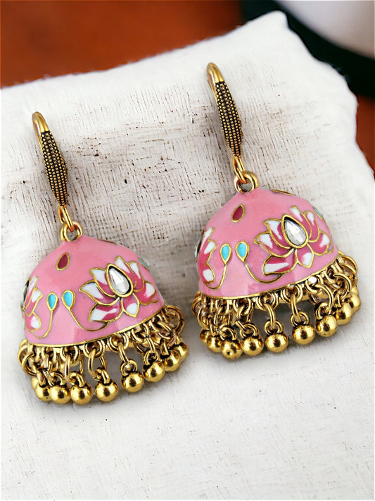 Meenakari Jhumki Earring For Girls & Women