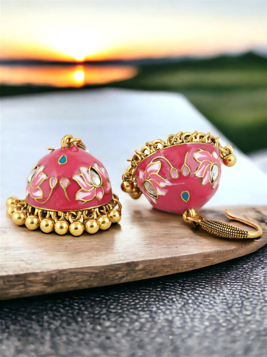 Meenakari Jhumki Earring For Girls & Women