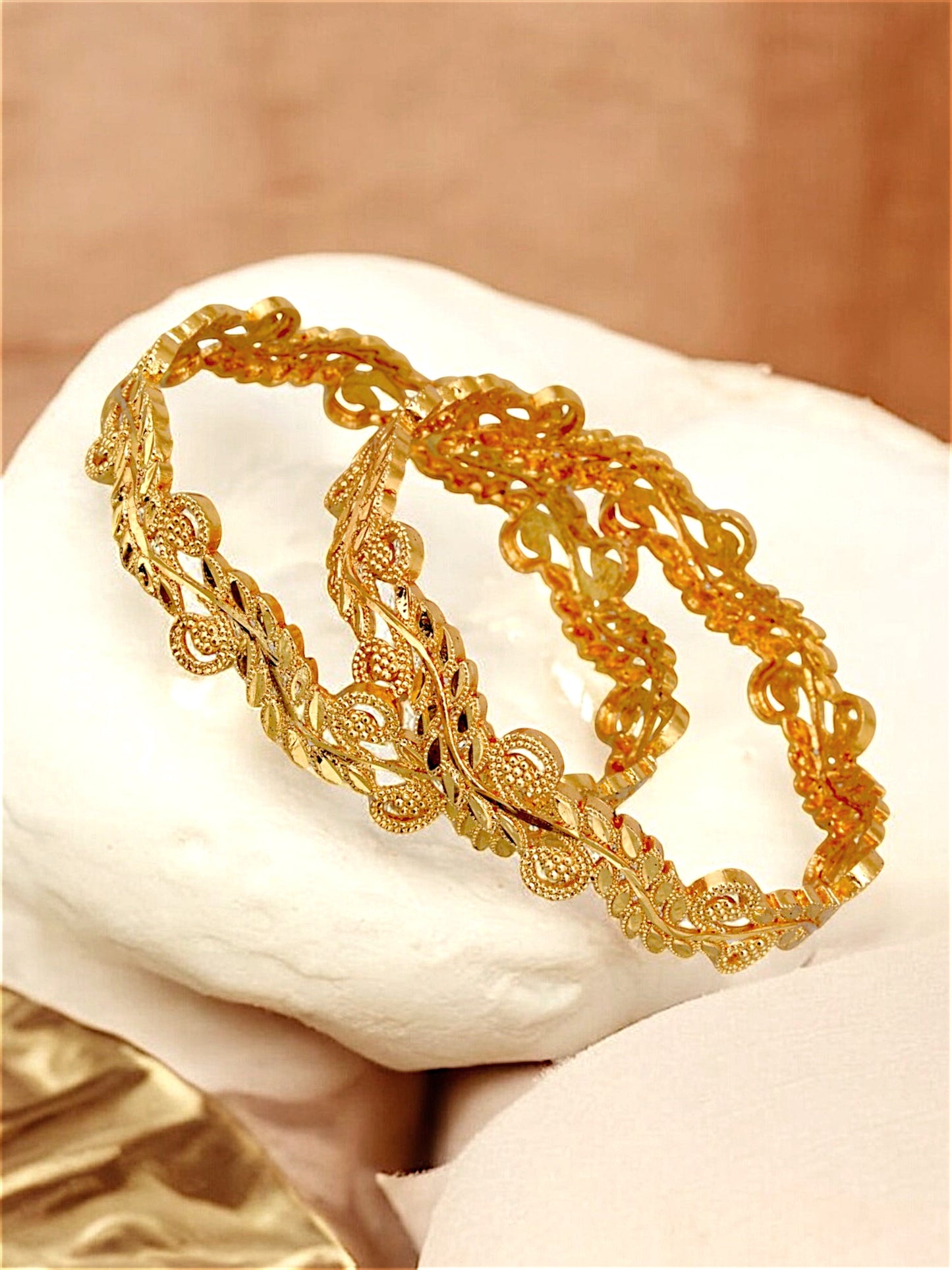 18k One Gram Gold Plated Bangles for Women & Girls