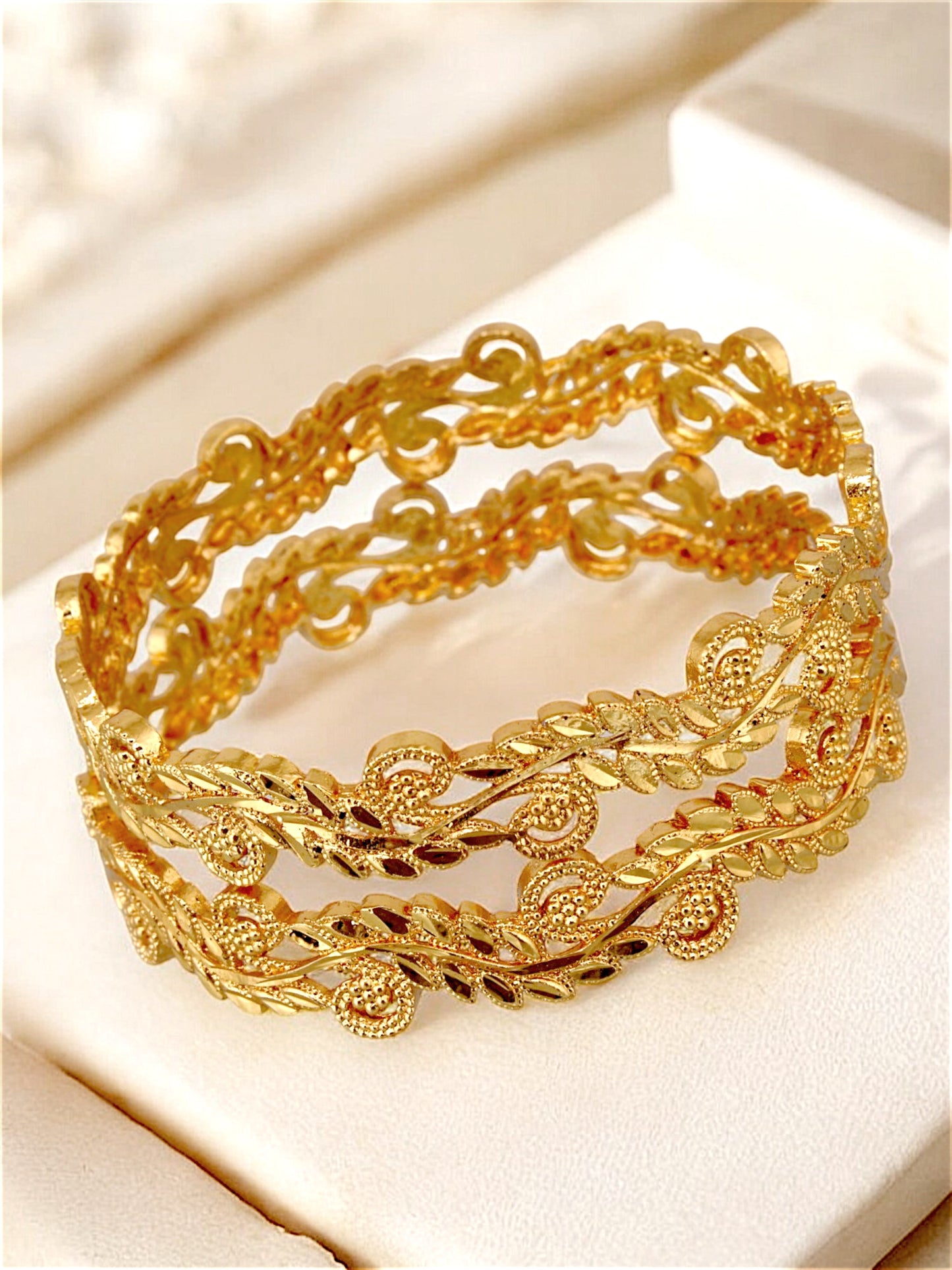 18k One Gram Gold Plated Bangles for Women & Girls