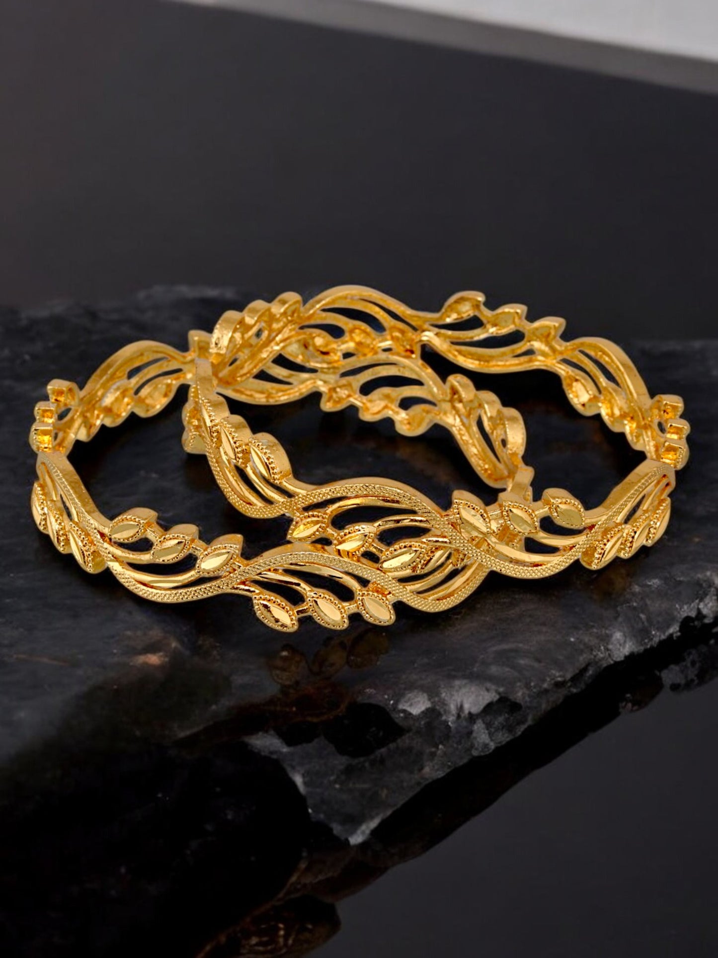 18k One Gram Gold Plated Traditional Bangles for Women & Girls |