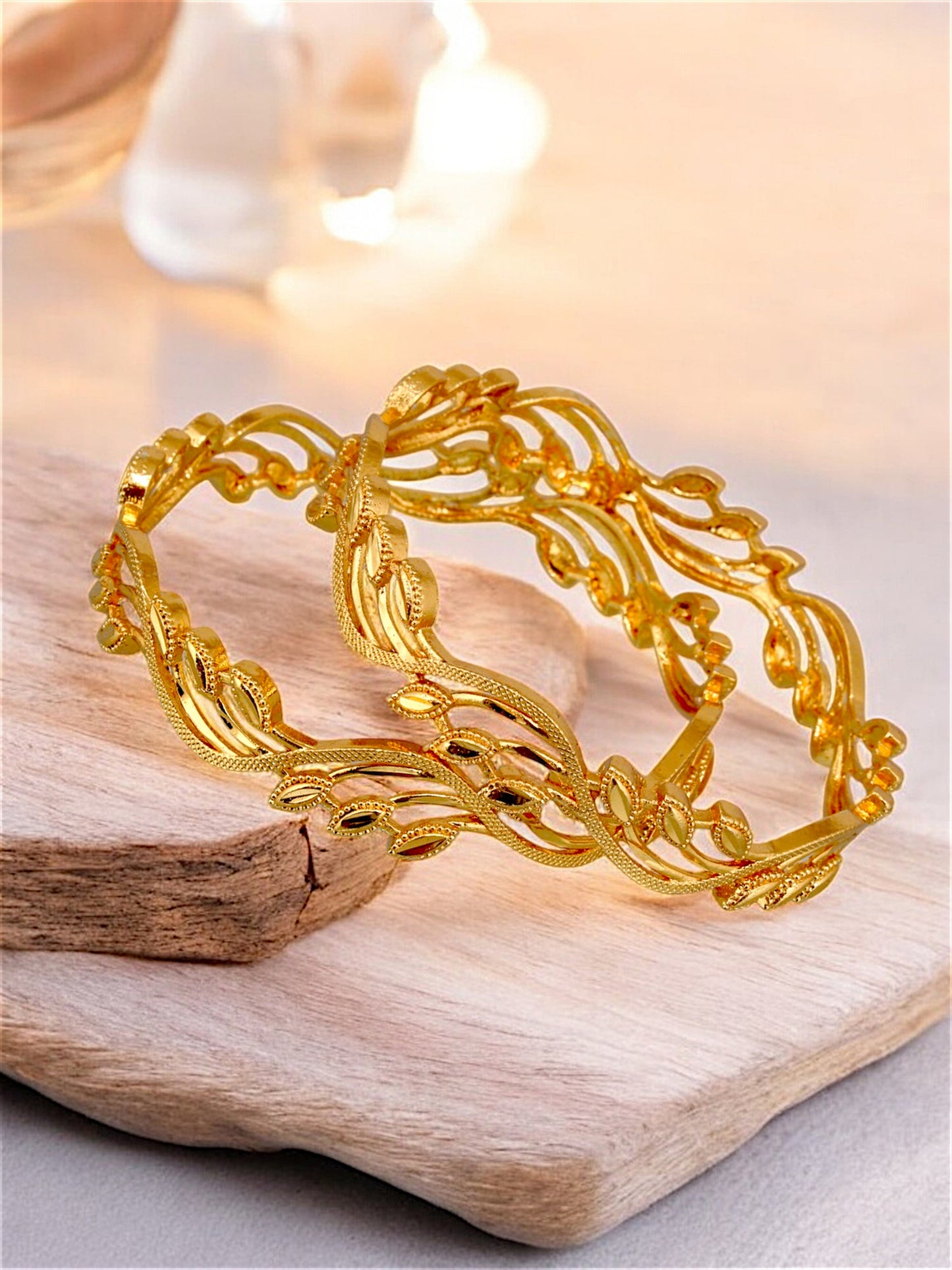 18k One Gram Gold Plated Traditional Bangles for Women & Girls |