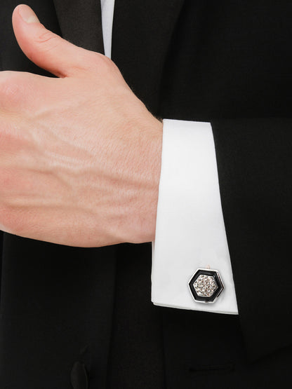 Silver Plated Sleeve Button Formal Cuff Shirt Button Blazer Cufflinks for Men