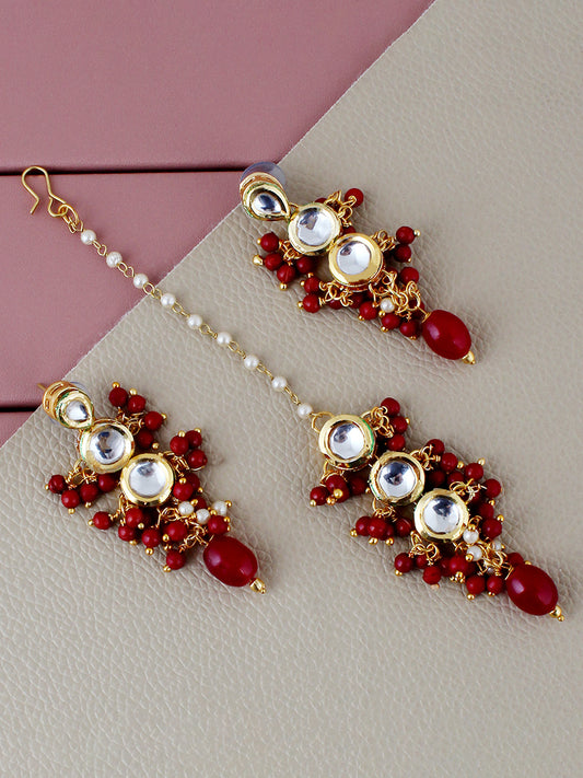 kundan Tika Earring set for Girls & women