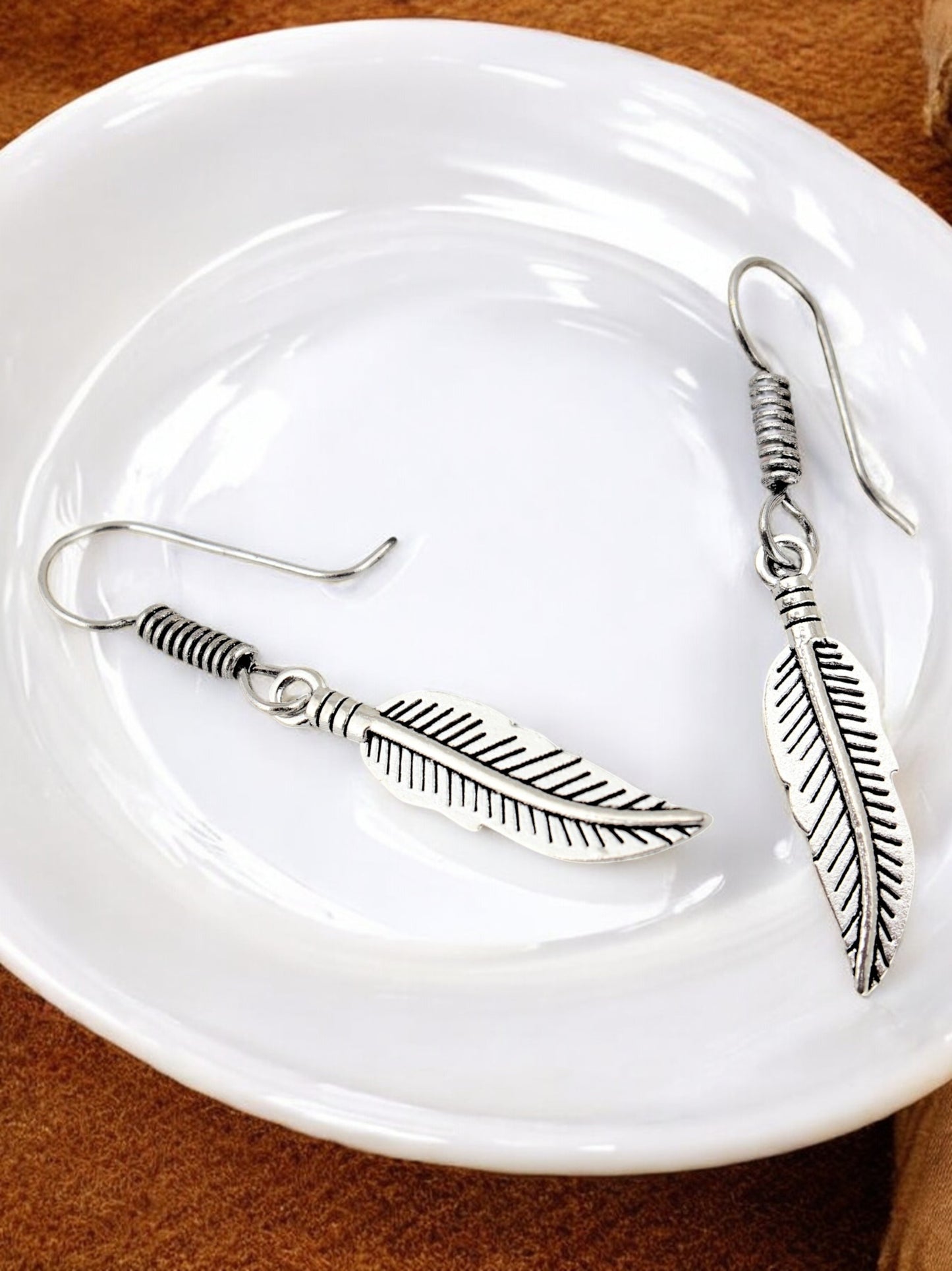 Oxidised Silver Leaf Design Earring | Stylish Trendy Earing