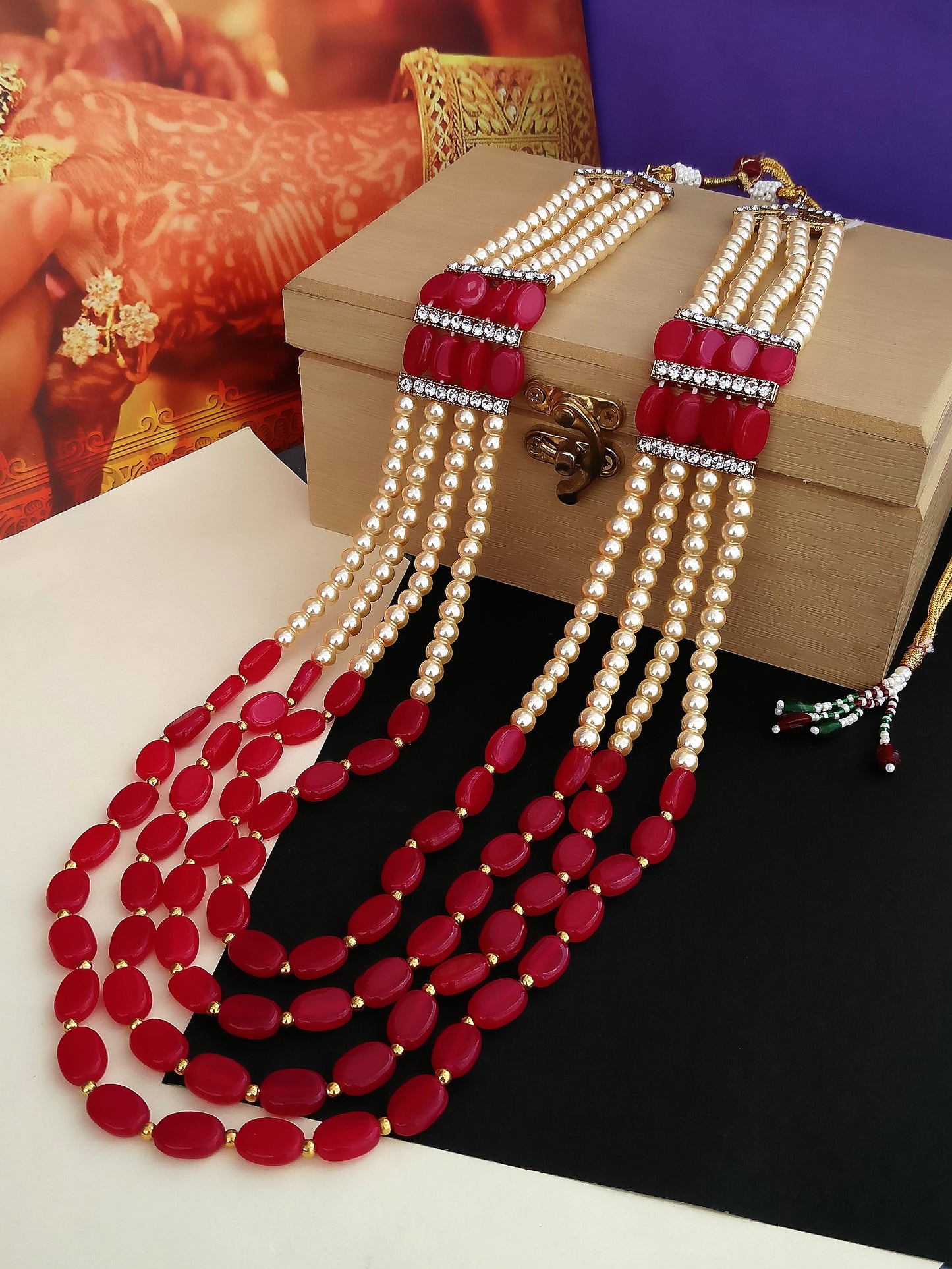 Maharaja Haar Groom Necklace Set for Men