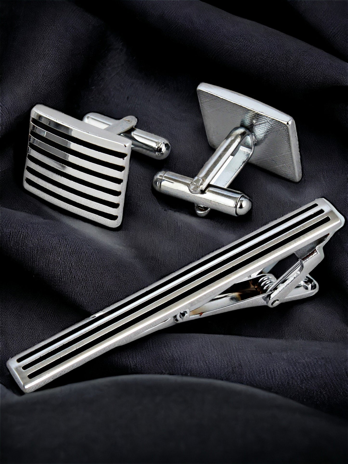 Cufflinks and Tie Pin Combo Gift Set For Men