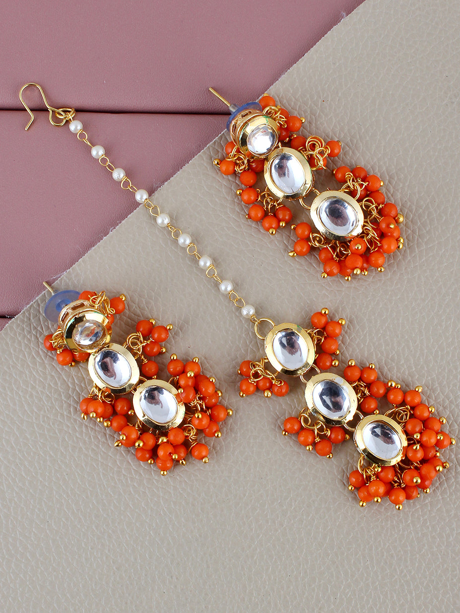 Kundan Tika Earring set for Girls & women