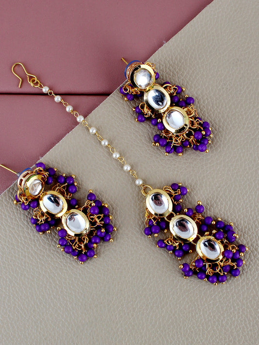 Kundan Tika Earring set for Girls & women