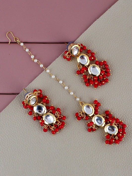 Kundan Tika Earring set for Girls & women