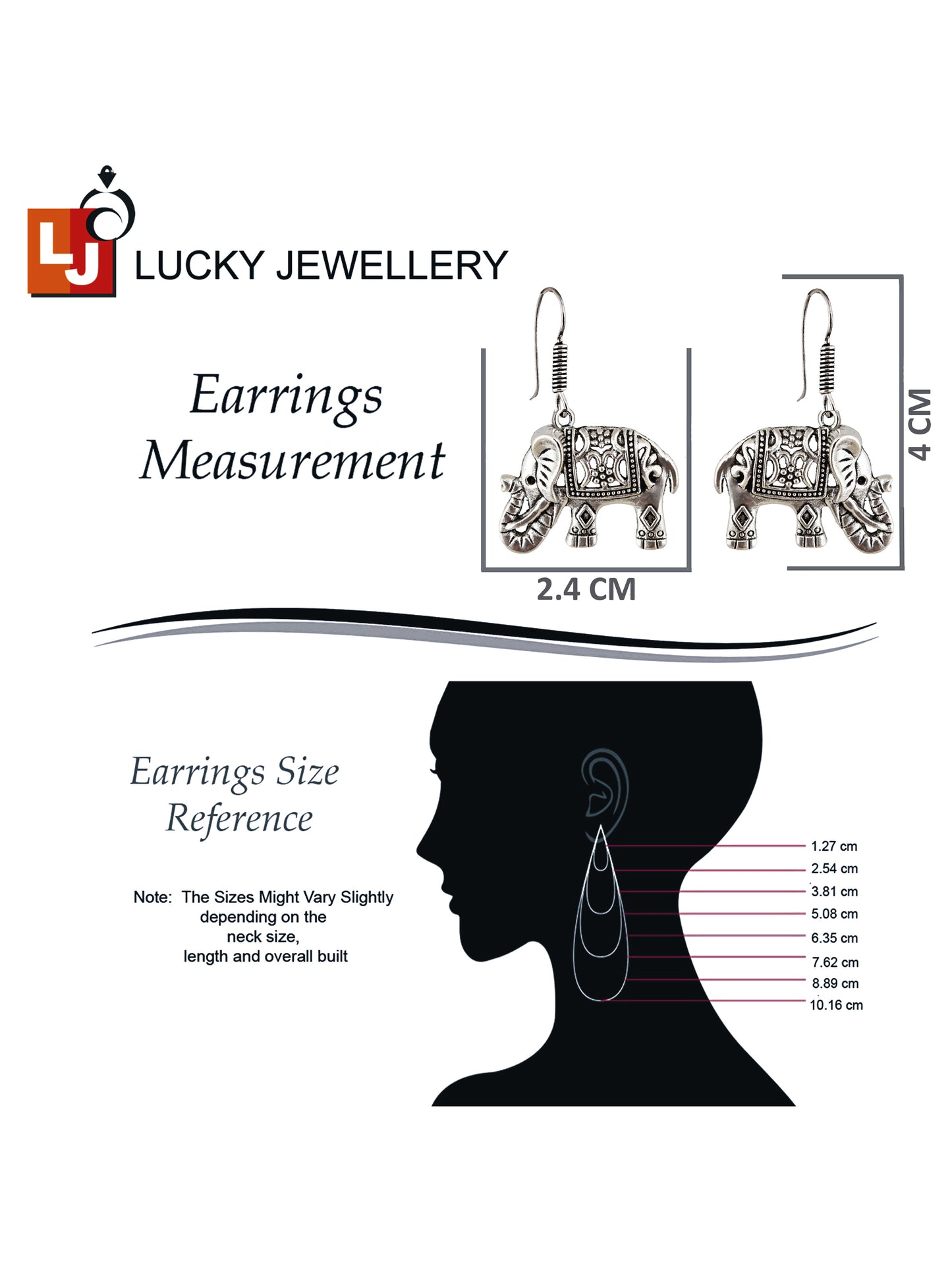 Oxidised Silver Elephant Design Earring | Stylish Trendy Earing