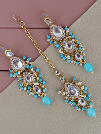 Kundan Tika Earring set for Girls & women